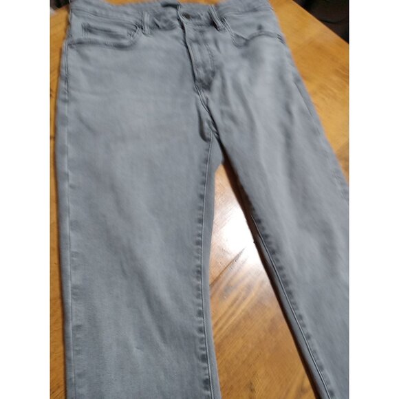 UNIQLO Jeans Mens 30 X 32.50 Gray Grey TAPERED ?  Used Summer Winter Taper Work - Picture 2 of 11